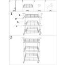 Mauro Ferretti Servierwagen Glam mit Spiegel - 1 Stk