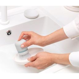 Brabantia Dish Brush with Soap Dispenser - Light Grey