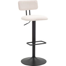 Barhocker mit Höhenverstellung weiß, 2er-Set