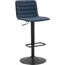 Barhocker mit Höhenverstellung hoch, marineblau, 2er-Set