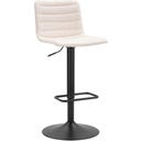 Barhocker mit Höhenverstellung hoch, weiß, 2er-Set