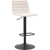 Barhocker mit H&ouml;henverstellung hoch, wei&szlig;, 2er-Set