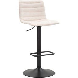 Barhocker mit Höhenverstellung hoch, weiß, 2er-Set