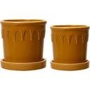 Wikholm Form Lykke Übertopf 2er-Set gelb