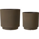 Wikholm Form Ronja Blumentopf 2er-Set - braun