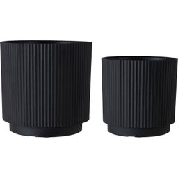 Wikholm Form Ronja Blumentopf 2er-Set - schwarz