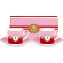 Pip Studio Tassen mit Untersetzer Love Birds - Rot/Pink