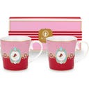 Pip Studio Becherset Love Birds - Rot/Pink