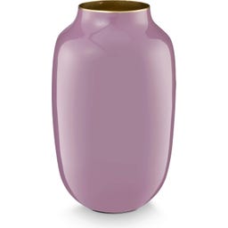 Pip Studio Vase Metal Oval 30 cm Lily & Lotus - Lila