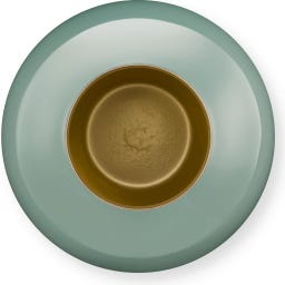 Pip Studio Vase Metal 17 cm - Grün