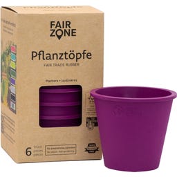 Pots de Fleurs en Caoutchouc Naturel - Lot de 6