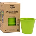 Pots de Fleurs en Caoutchouc Naturel - Lot de 6