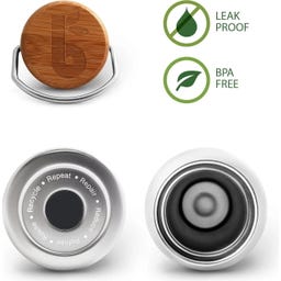 Bambaw Roestvrijstalen Thermosfles, 1000 ml - Natural Steel