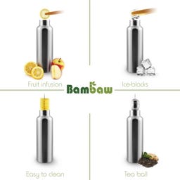 Bambaw Thermos in Acciaio Inossidabile, 1000 ml - Natural Steel