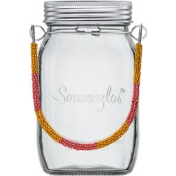 Sonnenglas® Beadwork Handle - Solar lamp - Pink/Yellow