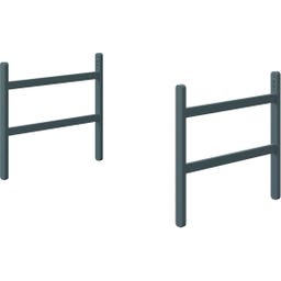 Flexa Pfosten für halbhohes Bett Popsicle - blueberry