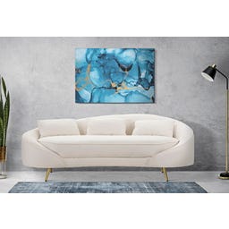 Mauro Ferretti Leinwandbild mit Farbdruck Blu Rey