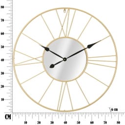 Mauro Ferretti Wanduhr mit Spiegel Glam Stick