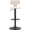 Barhocker mit Höhenverstellung weiß, 2er-Set