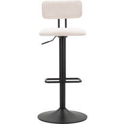 Barhocker mit Höhenverstellung weiß, 2er-Set