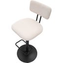 Barhocker mit Höhenverstellung weiß, 2er-Set