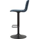 Barhocker mit Höhenverstellung hoch, marineblau, 2er-Set