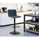 Barhocker mit Höhenverstellung hoch, marineblau, 2er-Set