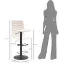 Barhocker mit Höhenverstellung hoch, weiß, 2er-Set