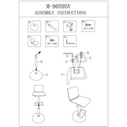 Barhocker mit Höhenverstellung hoch, weiß, 2er-Set