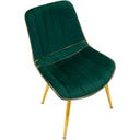 Mauro Ferretti Stuhlset Paris Grün/Gold, 2-teilig