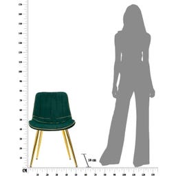 Mauro Ferretti Stuhlset Paris Grün/Gold, 2-teilig