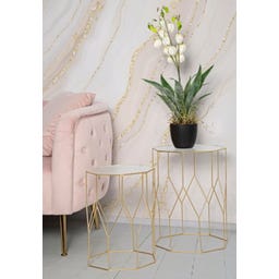 Mauro Ferretti Beistelltisch-Set New Glass, 2 Stück