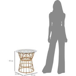 Mauro Ferretti Couchtisch Panama Circle Ø 50 x 50 cm