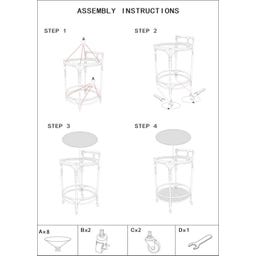 Mauro Ferretti Servierwagen Panama, rund