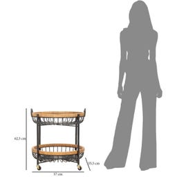 Mauro Ferretti Beistelltisch Cebu mit Rollen