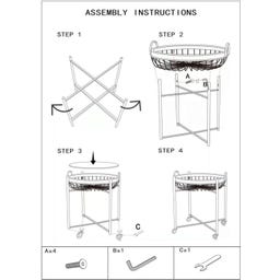 Mauro Ferretti Beistelltisch Cebu mit Rollen