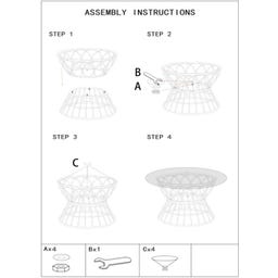 Mauro Ferretti Couchtisch Panama Circle Ø 75 x 44,5 cm