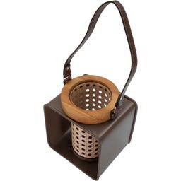 Mauro Ferretti Laterne aus Eisen & Rattan