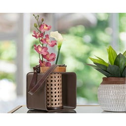 Mauro Ferretti Laterne aus Eisen & Rattan