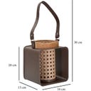 Mauro Ferretti Laterne aus Eisen & Rattan