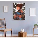 Leinwandbild mit Farbdruck Lady Jungle -B-