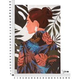 Leinwandbild mit Farbdruck Lady Jungle -B-