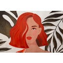 Leinwandbild mit Farbdruck Lady Jungle -A-