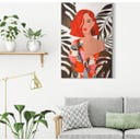 Leinwandbild mit Farbdruck Lady Jungle -A-