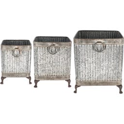 Bacs à Fleurs Rectangulaires sur Pieds, Lot de 3 - 1 kit