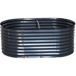 Esschert Design Ovalna antracitna visoka greda - visoka - 1 kos