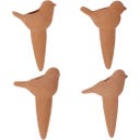 Ausilio per l'Irrigazione in Terracotta - Uccelli, Set da 4