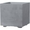 Vaso Quadro Millenium con Serbatoio d'Acqua - Grigio Cenere - 25 cm