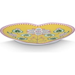 Pip Studio Teller in Herzform Lily&Lotus 21,5 cm - Gelb