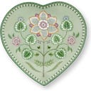 Pip Studio Hartvormig Bord Lily & Lotus - 21,5 cm - Lichtgroen